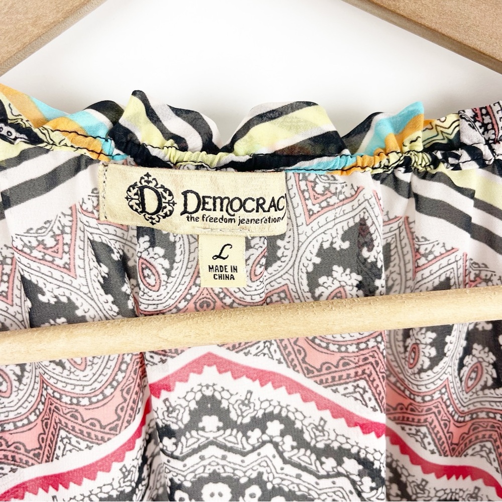 Democracy Moroccan Multicolor Patterned Top Size … - image 4